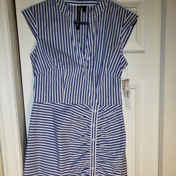 Clover and Sloane Gramercy blue and white striped dress - Picture 2 of 7